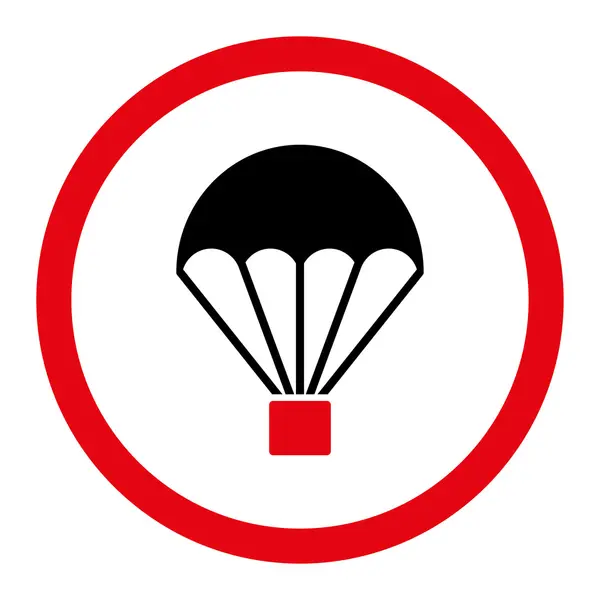 Icône vectorielle arrondie parachute — Image vectorielle