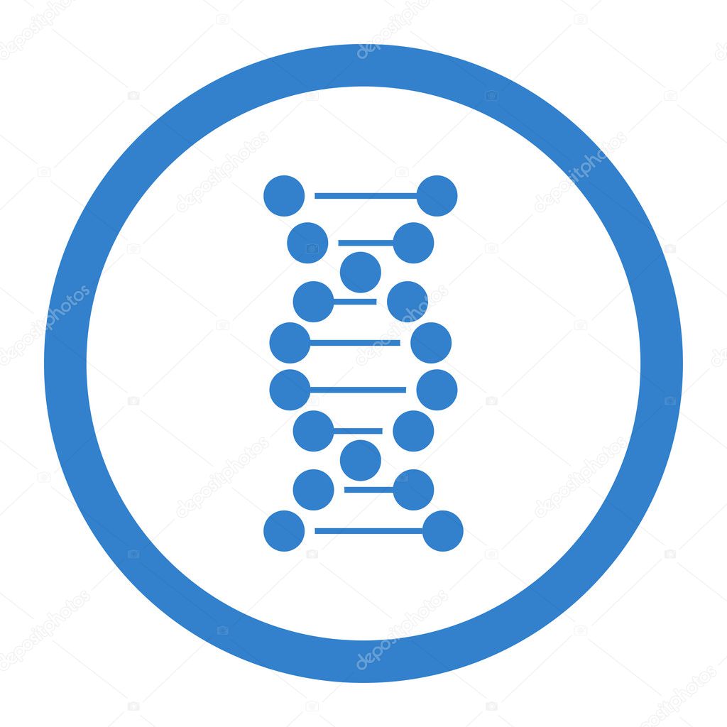 DNA Spiral Circled Vector Icon