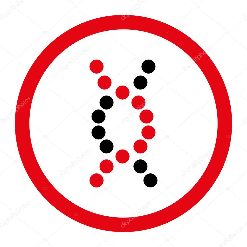 DNA Helix Circled Vector Icon