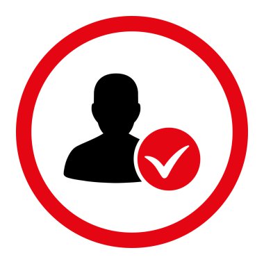 İstemci Ok yuvarlak vektör simgesi