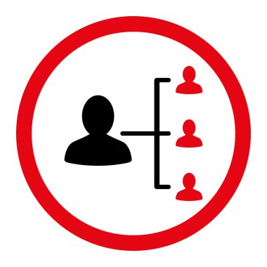 İstemci ilişkiler daire içinde vektör simgesi