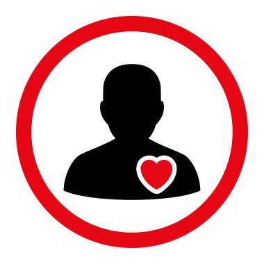 Sickness Heart Circled Vector Icon