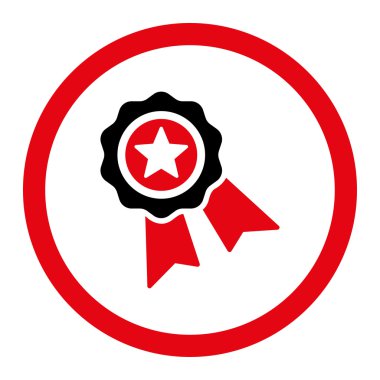 Kalite damgası yuvarlak vektör simgesi