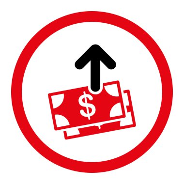 Para yuvarlak vektör simge harcamak