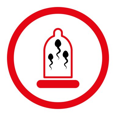 Sperm In Rubber Circled Vector Icon