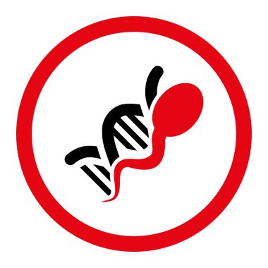 Sperm genom yuvarlak vektör simgesi