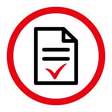 Valid File Circled Vector Icon