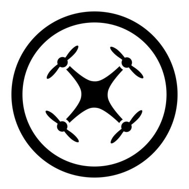 Helikopter yuvarlak vektör simgesi