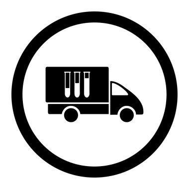 Test teslim daire içinde vektör simgesi