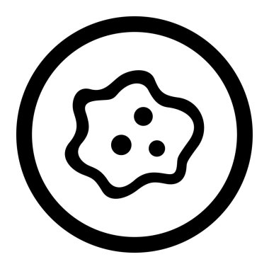 Mikrop daire içinde vektör simgesi