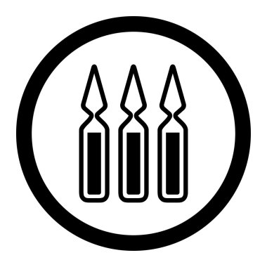 Ampul yuvarlak vektör simgesi