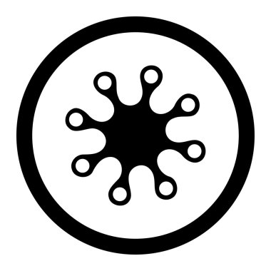 Axenic yuvarlak vektör simgesi