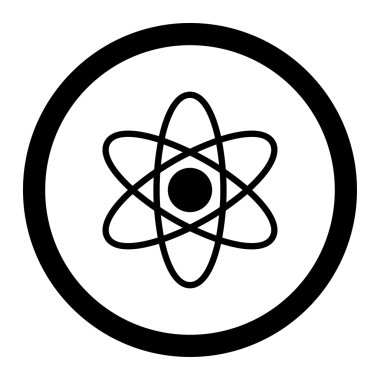 Atom daire içinde vektör simgesi