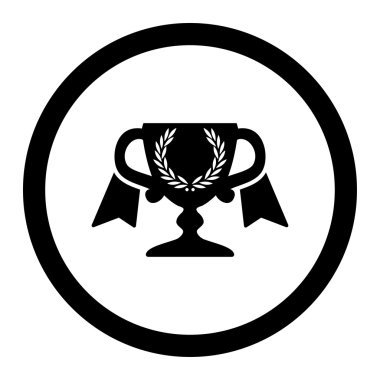 Ödülü Kupası yuvarlak vektör simgesi