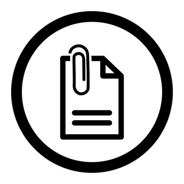 Belge daire içinde vektör simgesi ekleme