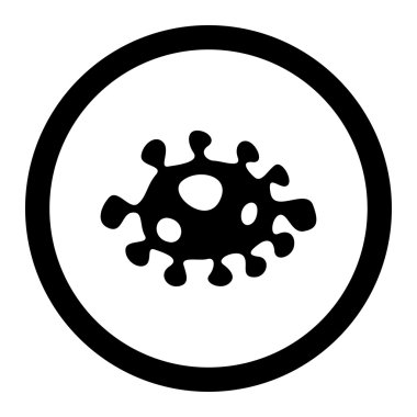 Bakteri yuvarlak vektör simgesi