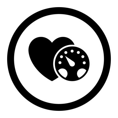 Tansiyon ölçer vektör simgesi daire