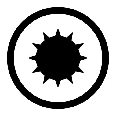 Bakteri daire içinde vektör simgesi