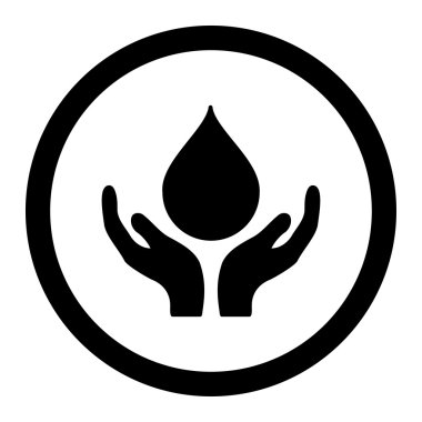 Kan sadaka daire içinde vektör simgesi