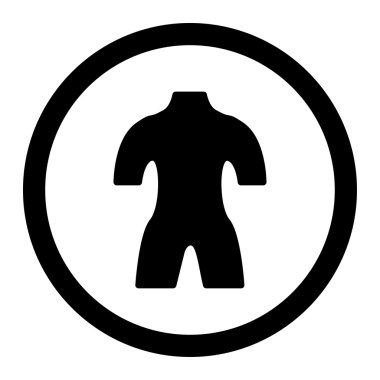 Vücut daire içinde vektör simgesi