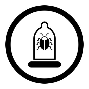 Böcek koruma daire içinde vektör simgesi