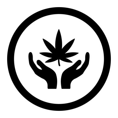 Narkotik bakım daire içinde vektör simgesi