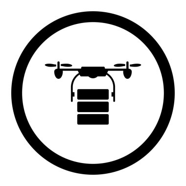 Cargo Nanocopter Circled Vector Icon