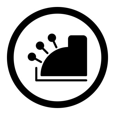 Para daire içinde vektör simgesi