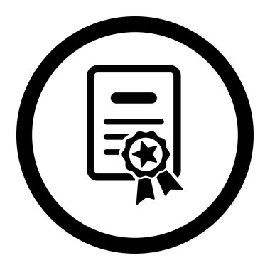 Certified Certificate Rounded Vector Icon