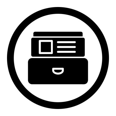 Dizin kutusunda yuvarlak vektör simgesi