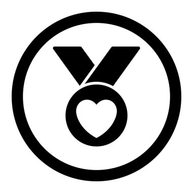 Sadaka madalya yuvarlak vektör simgesi