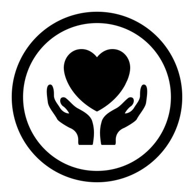 Sadaka daire içinde vektör simgesi