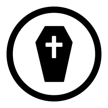 Tabut daire içinde vektör simgesi