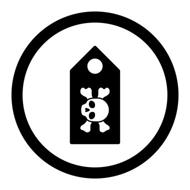 Mortal Label Circled Vector Icon