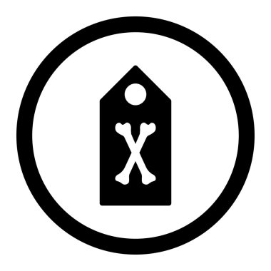 Ölü işaret yuvarlak vektör simgesi