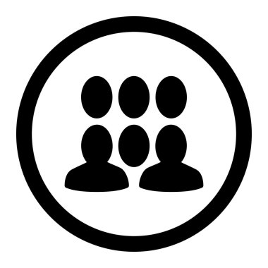 Crowd Circled Vector Icon