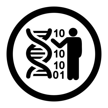 DNA kodu rapor vektör simgesi daire