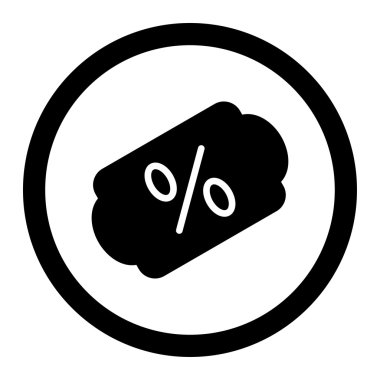 Etiket yuvarlak vektör simge indirim