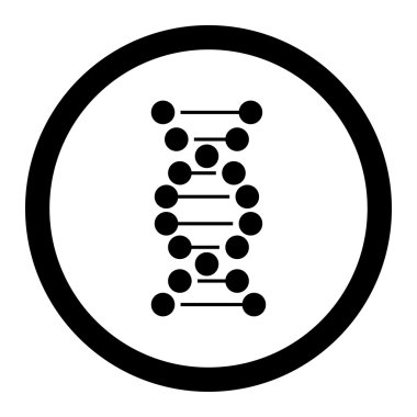 DNA sarmalı daire içinde vektör simgesi