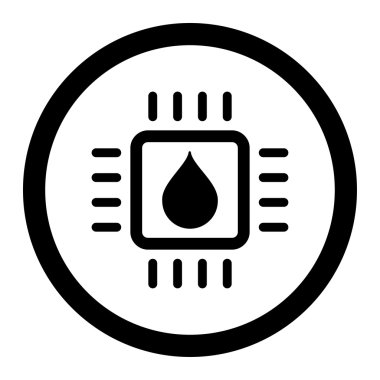 Analiz çip yuvarlak vektör simge damla