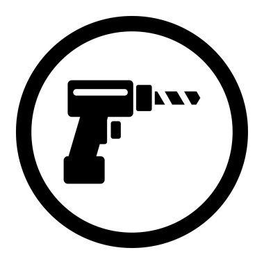 Matkap yuvarlak vektör simgesi