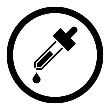 Dropper Circled Vector Icon