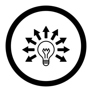 Elektrik ışığı yuvarlak vektör simgesi