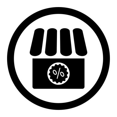 Eczane satış yuvarlak vektör simgesi