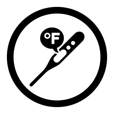 Fahrenheit sıcaklık yuvarlak vektör simgesi