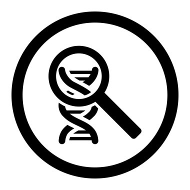 DNA daire içinde vektör simge keşfetmek