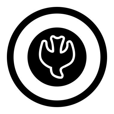 Düşen ruh daire içinde vektör simgesi