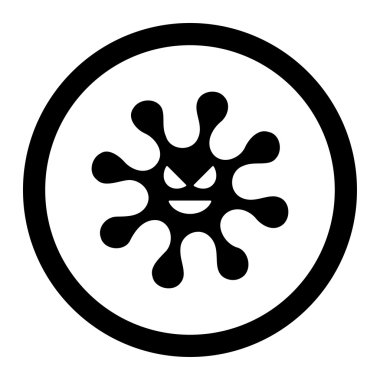 Tehlike mikrop daire içinde vektör simgesi