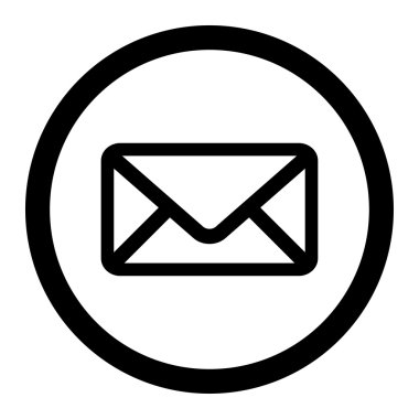 Zarf daire içinde vektör simgesi