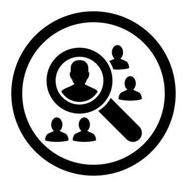 Hastalar daire içinde vektör simge keşfetmek